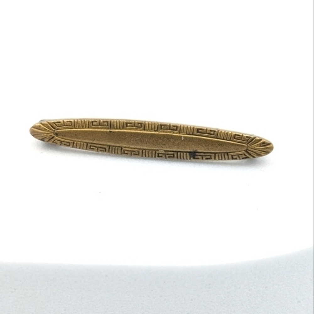 Antique signed Victorian or Edwardian era bar brooch pin / lingerie pin